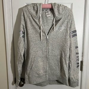 PINK VICTORIA’S SECRET SEQUINS HOODIE